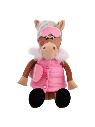 RELANA игрушка мягкая лошадка со сноубордом Паулина 25см 25*13*15см